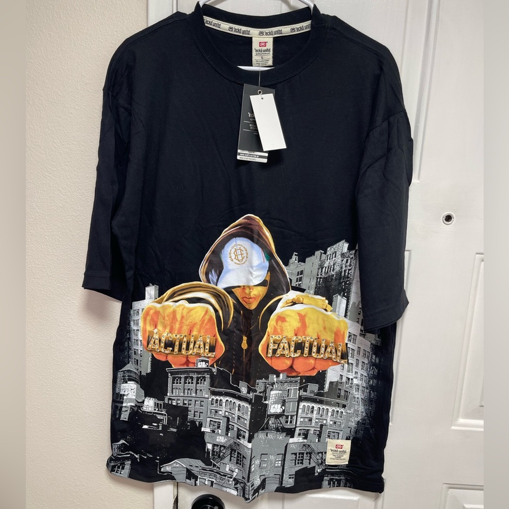 Vintage Y2K Ecko Unltd Grail Actual Factual Gangster T Shirt Size Large NWT